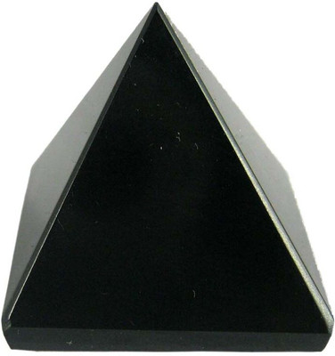 

ShubhBhakti Fengshui Black Obsidian Pyramid For Remove Negativity Decorative Showpiece - 4 cm(Stoneware, Black)