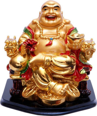 

Creative Gifts Creativegifts Feng Shui Laughing Buddha Showpiece - 17 cm Decorative Showpiece - 17 cm(Polyresin, Multicolor)