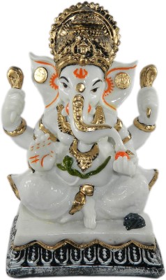 

Morpankh Art Vastu Fengshui Religious Idols of Lord Ganesh Premium Statue Decorative Showpiece - 16 cm(Polyresin, White)