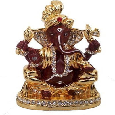 

Aastha Decorative Showpiece - 7.5 cm(Gold Plated, Brown)