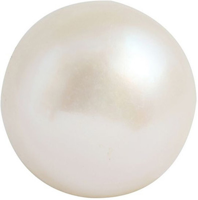 

ShubhBhakti Pearl/Moti (UPRATNA) 5-6 Ct Certified & Lab. Tested. Decorative Showpiece - 0.5 cm(Crystal, White)