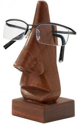 Crafts Paradise Beautifully Handcrafted Square Base Specs Stand Decorative Showpiece  -  15 cm(Iron, Brown)