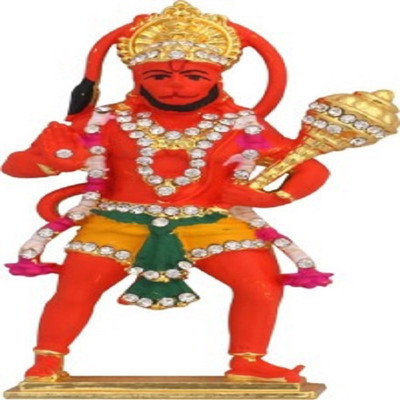 

Aastha Decorative Showpiece - 7.5 cm(Gold Finish, Orange)
