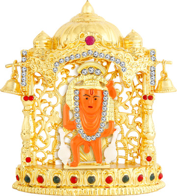 

Kulin God Mehandipur Balaji Idol | Statue For Car Dashboard | Home Decor | Gifting Decorative Showpiece - 7.5 cm(Gold Plated, Orange)