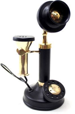 56% OFF on Artondoor Miniature Black Telephone Showpiece - 23 cm(Brass, Yellow)