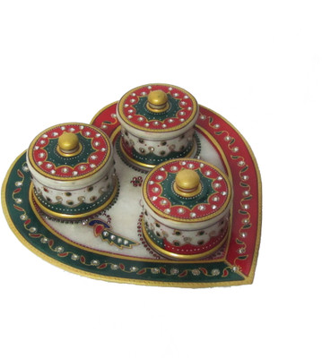 

eCraftIndia Stoneware Decorative Platter(Multicolor)