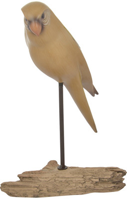 

shivika enterprises parrot on rod Decorative Showpiece - 19 cm(Polyresin, Multicolor)