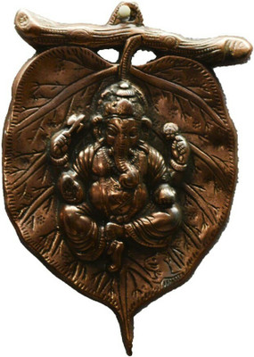 

Etsi Bitsi Peepal Patta Ganesh Decorative Showpiece - 22.6 cm(Copper, Copper)