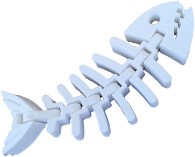 Unique Shape Fish fossil Decorative Showpiece  -  15 cm(Plastic, White)