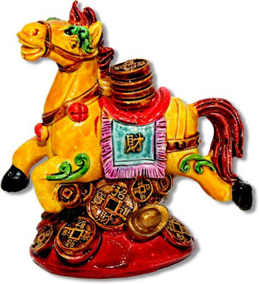 

7 Ocean Fengshui Running Horse Decorative Showpiece - 7 cm(Polyresin, Multicolor)