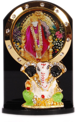 

Sigaram Ganesha & Sai Baba For Car Dashboard, Table or Ofice-Desk, Shops and Homes - K284 Decorative Showpiece - 7 cm(Acrylic, Multicolor)