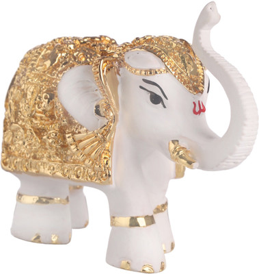 

Decardo Decorative Showpiece - 6.35 cm(Terracotta, White, Gold)