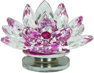 

Varanasi Enterprises Crystal Lotus in Purple Shade Decorative Showpiece - 6 cm(Crystal, Multicolor)