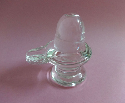 

Sitare 115 gms Pure Sphatik Crystal Shiva Shivling Decorative Showpiece - 6 cm(Crystal, Clear)