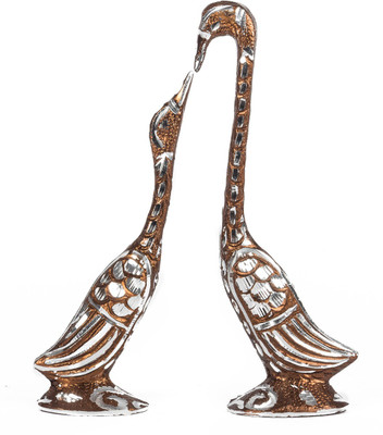 

Mangal Handcrafted Crane Set 1 Colour 7k Decorative Showpiece - 17.5 cm(Aluminium, Copper)