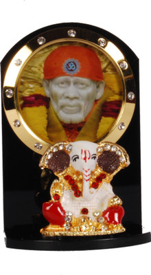 

Sigaram Ganesha & Sai Baba For Car Dashboard, Table or Ofice-Desk, Shops and Homes - K275 Decorative Showpiece - 7 cm(Acrylic, Multicolor)