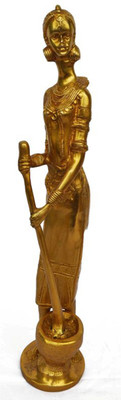 35% OFF on Aakrati African Lady Statue Decorative Showpiece - 48 cm(Brass, Yellow) 35% OFF on Aakrati African Lady Statue Decorative Showpiece - 48 cm(Brass, Yellow)