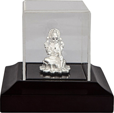 

Siri Creations 999 Pure Silver Lakshmi Idol with Acralyic Base Decorative Showpiece - 6 cm(Silver, Silver)
