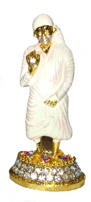 

Swarnim Jewellers Sai Baba Decorative Showpiece - 5.5 cm(Bronze, White)