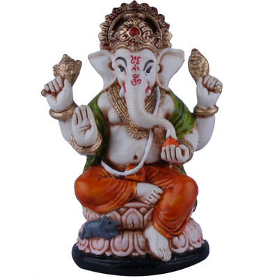 13% OFF on The Nodding Head Lotus Ganesha (Orange) Showpiece - 13 cm(Polyresin, Multicolor) 13% OFF on The Nodding Head Lotus Ganesha (Orange) Showpiece - 13 cm(Polyresin, Multicolor)