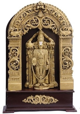 Matchless Gifts Lord Balaji Decorative Showpiece - 30 cm(Polyresin, Gold) Matchless Gifts Lord Balaji Decorative Showpiece - 30 cm(Polyresin, Gold)