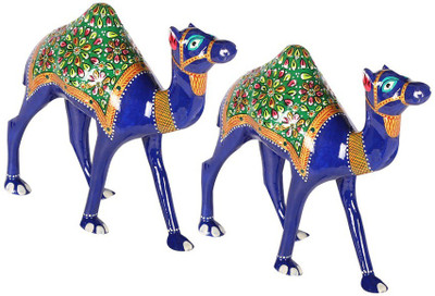

Apkamart APKAMART Handcrafted Camel - Set of 2 - For Table Decoration and Gifts Decorative Showpiece - 15.5 cm(Alloy, Multicolor)