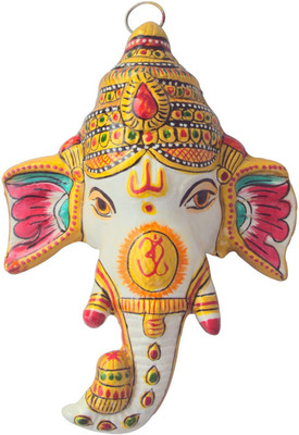 

Etsi Bitsi Metal Big Ganesha Face Decorative Showpiece - 18 cm(Aluminium, Multicolor)