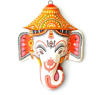 

Art Godaam Ganesh paper mache Decorative Showpiece - 18 cm(Paper Mache, White)