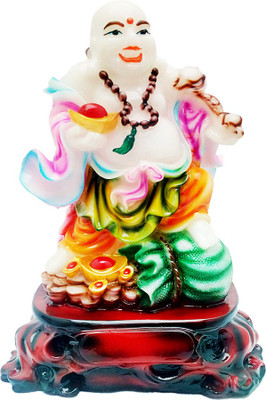 

Art N Hub Multicolour Feng Shui Laughing Buddha Handicraft Idol Lord Gautam Buddha Statue Decorative Spiritual Vastu Showpiece Figurine - Religious Gift item & Murti for Mandir / Temple / Home Decor / Office Decorative Showpiece - 36 cm(Earthenware, Multi