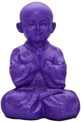 

Jisethji Jisethji Purple Monk Decorative Showpiece - 14 cm(Polyresin, Purple)