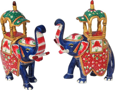 34% OFF on Handicrafts Paradise Elephant Decorative Showpiece - 15 cm(Aluminium, Multicolor) 34% OFF on Handicrafts Paradise Elephant Decorative Showpiece - 15 cm(Aluminium, Multicolor)