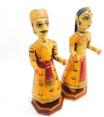 

Shivay Arts Decorative Showpiece - 18 cm(Wooden, Yellow, Red)
