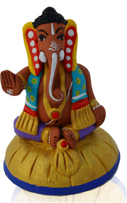 47% OFF on eCraftIndia Alluring Lord Ganesha Showpiece - 11.43 cm(Terracotta, Brown, Blue, Gold) 47% OFF on eCraftIndia Alluring Lord Ganesha Showpiece - 11.43 cm(Terracotta, Brown, Blue, Gold)