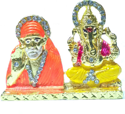 55% OFF on Swarnim Jewellers Sai Baba_Ganesha Decorative Showpiece - 4 cm(Bronze, Multicolor) 55% OFF on Swarnim Jewellers Sai Baba_Ganesha Decorative Showpiece - 4 cm(Bronze, Multicolor)