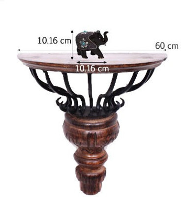 

eCraftIndia Set of Jewelled Elephants with Blue Stone Decorative Showpiece - 10.16 cm(Wooden, Multicolor)