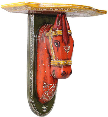 

Apkamart Wall Bracket Horse Orange Decorative Showpiece - 31 cm(Wooden, Orange)