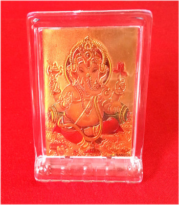 

Gold Art 4 U Ganesh Gold Foil Decorative Showpiece - 7.9 cm(Gold Foil, Multicolor)