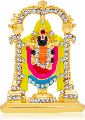 

Kulin Lord Tirupathi Balaji Idol For Car Dashboard | Home Decor | Gifting | Decorative Showpiece - 4.5 cm(Gold Plated, Multicolor)