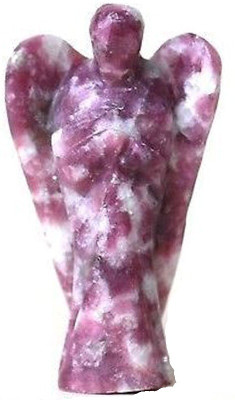 

Excel lepidolite Angel Decorative Showpiece - 5 cm(Stoneware, Lavender)