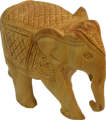 

BKDT Marketing Hand Made Beautifuly handcrafted Elephant Decorative Showpiece - 11 cm(Wooden, Brown)