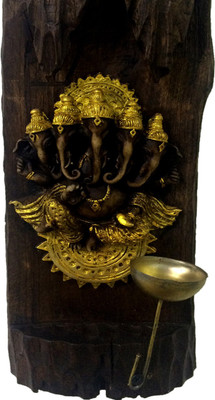

Toygully Wooden Ganesh Decorative Showpiece - 37 cm(Wooden, Black)