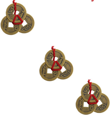 

Ehatti 3 Feng Shui Coins Sets each set 3 coins Decorative Showpiece - 2 cm(Iron, Cast Iron, Copper, Red)