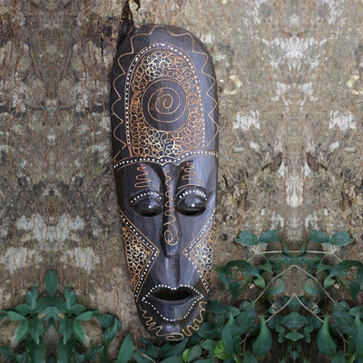 

Art Godaam Mask Decorative Showpiece - 30 cm(Wooden, Multicolor)