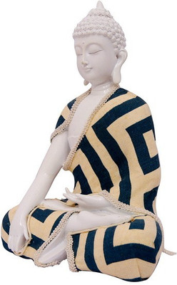 

NG Art Ventura White Meditating Buddha Decorative Showpiece - 22 cm(Earthenware, Terracotta, Stoneware, White)