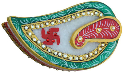 

Chitra Handicraft Marble Tilk Chopra Decorative Showpiece - 2 cm(Stoneware, Multicolor)