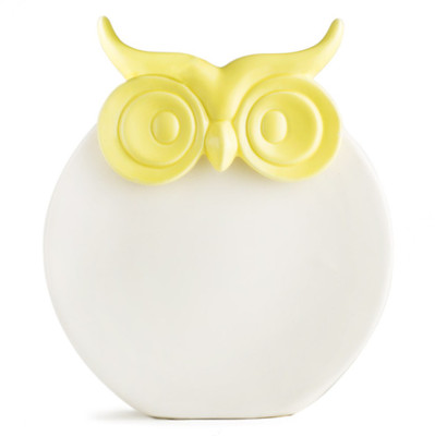 

Chumbak Yellow Eyed Owl Figurine Decorative Showpiece - 20.2 cm(Ceramic, Multicolor)