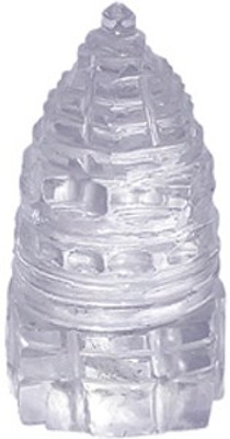 

Shaligram Shala Shree Yantra in Sphatik (Crystal) Decorative Showpiece - 3 cm(Crystal, White)