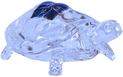 jy Vastu Crystal Tortoise Decorative Showpiece  -  4 cm(Brass, White)