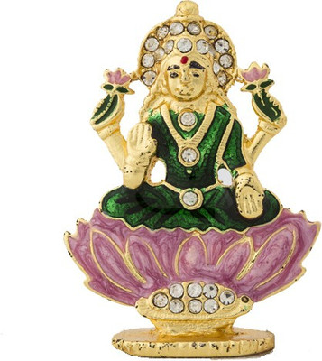 

Nilgiri Touch Lotus Lakshmi Decorative Showpiece - 4 cm(Gold Plated, Gold)