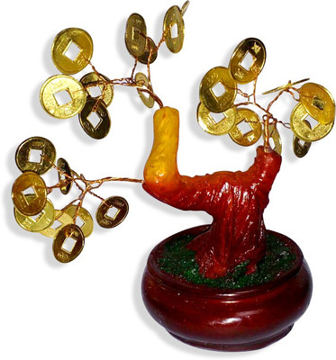 

Starstell Starstell-Fengshui Money Coin Tree Decorative Showpiece - 12 cm(Polyresin, Gold)
